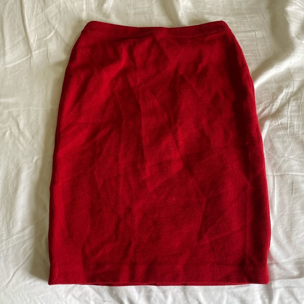 Armani red pencil skirt size 2